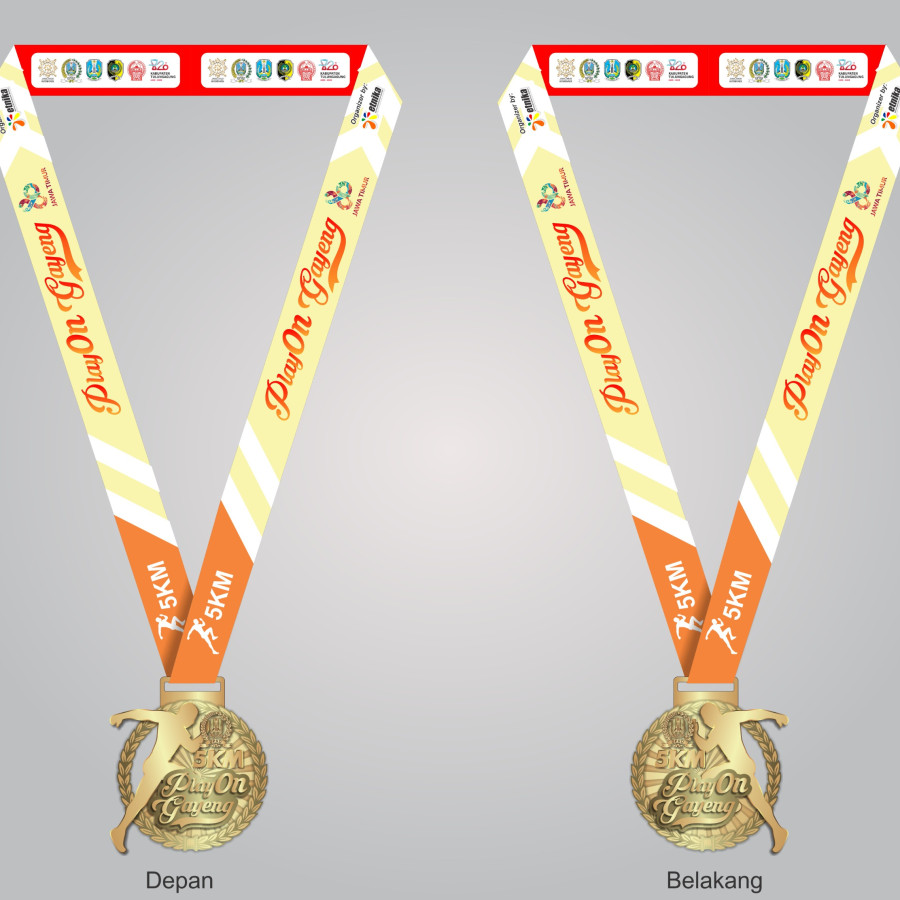 Medali Logam Warna Gold