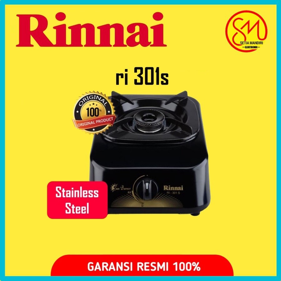 RINNAI RI301S Kompor Gas 1 Tungku RI 301S - utama