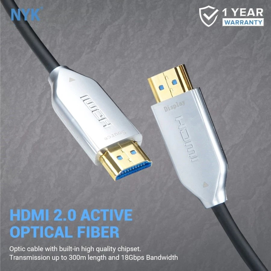 NYK Kabel HDMI 4K Fiber Optic Active 2.0 - 50 METER