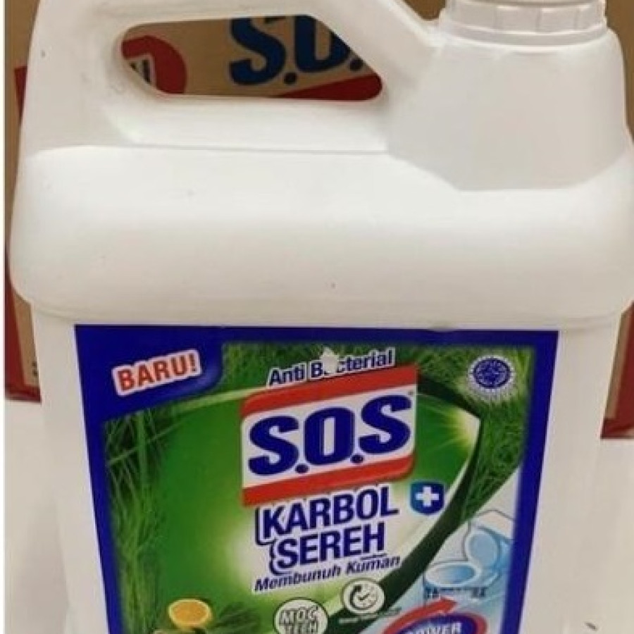 SOS Karbol Wangi Pembersih Lantai Anti Kuman - 4 Liter - utama