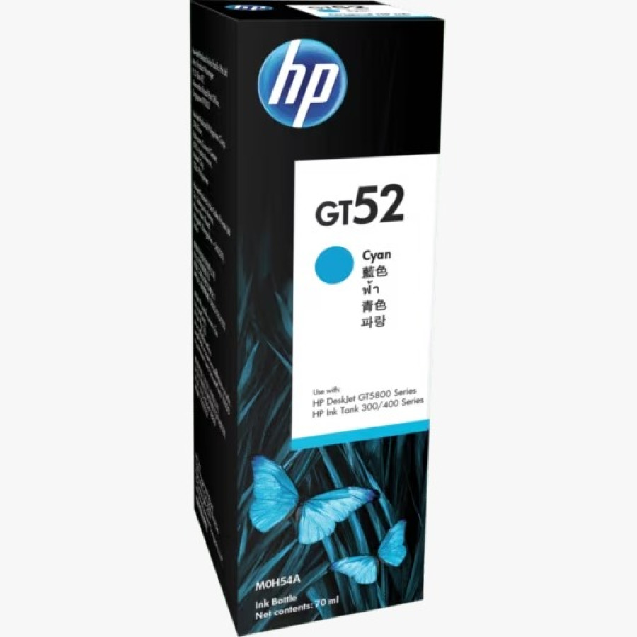 HP GT52 Cyan Original Ink / Tinta Bottle