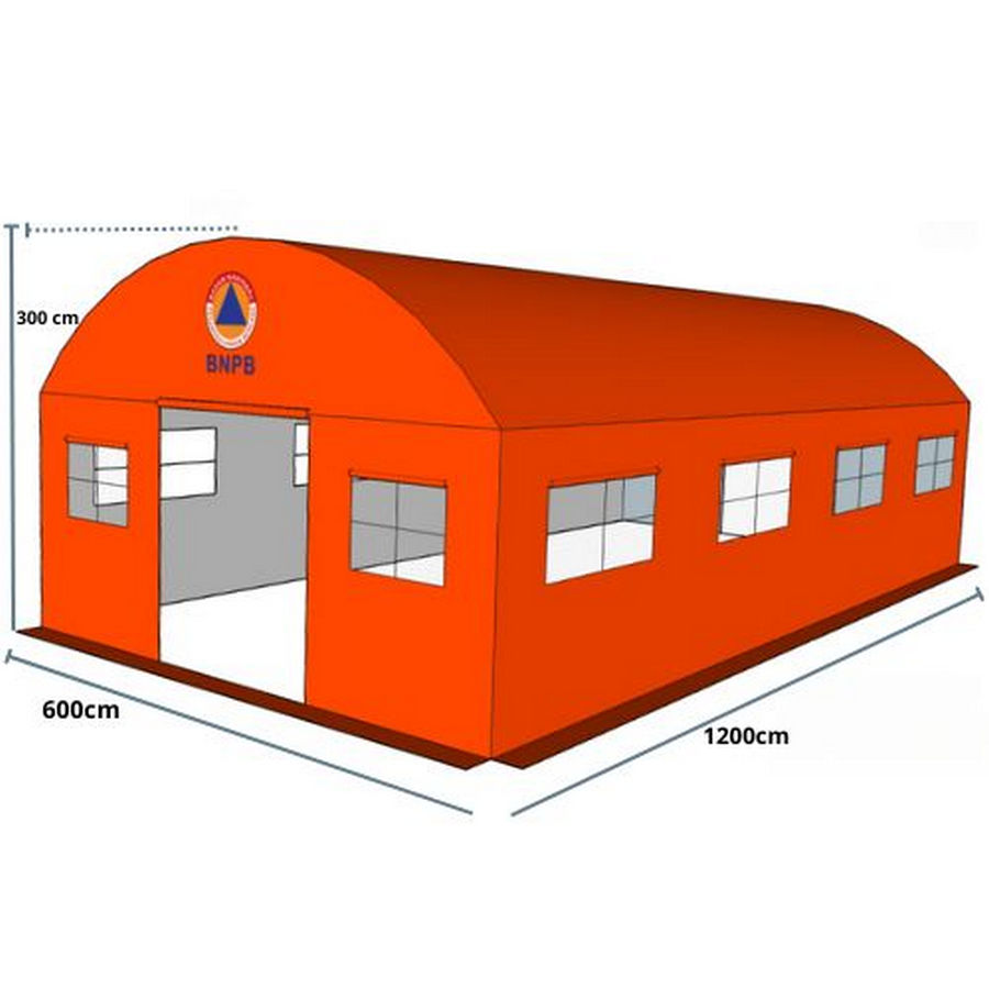 Tenda Oval Lorong 12m X 6m GUCHI CDRA SKIN - utama