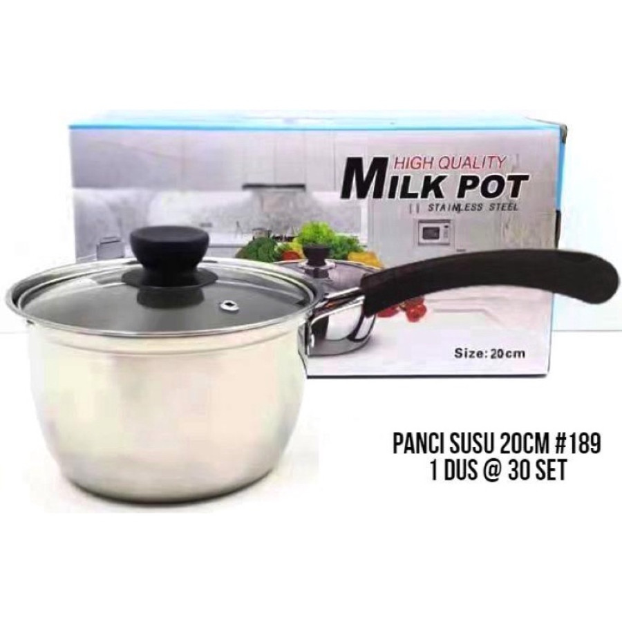Sewa Panci Susu / Panci Indomie / Panci Stainless Steel Milk Pot Ukuran 18-20cm