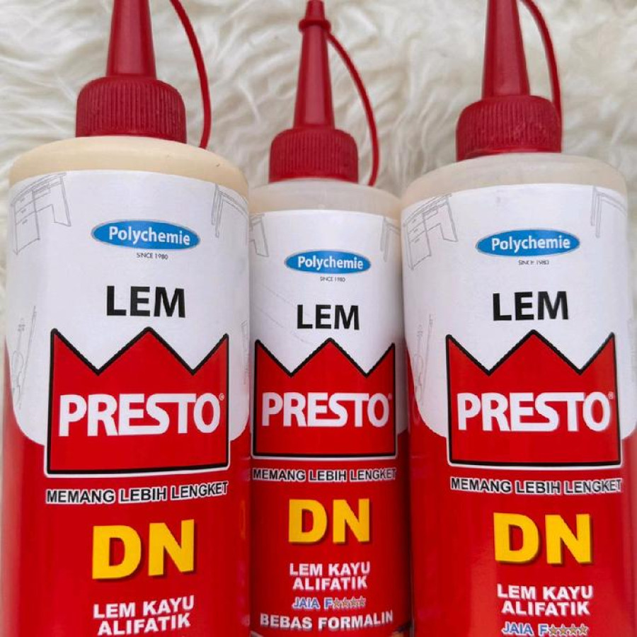 Lem Kayu Presto DN 600gram Lem Perekat Kayu Super Alifatik Bebas Formalin Tahan Solvent Interfere - utama