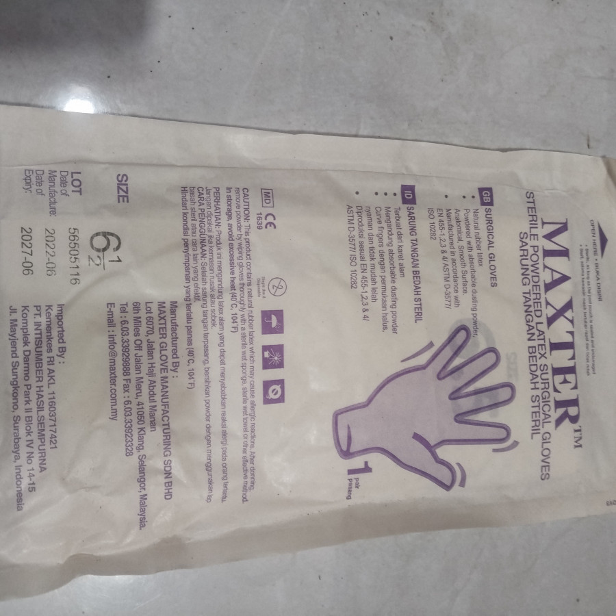 Handscoon Steril Maxter
