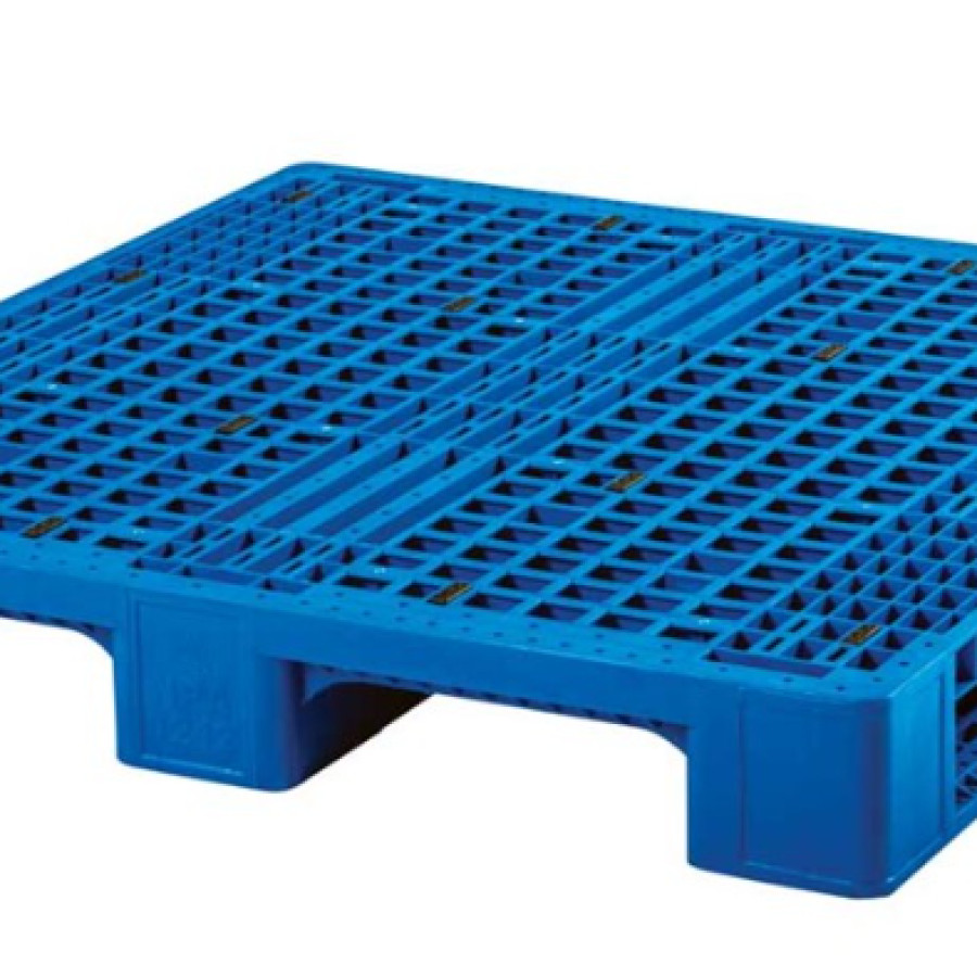 PALLET PLASTIK BIRU UKURAN 120X120X16 CM