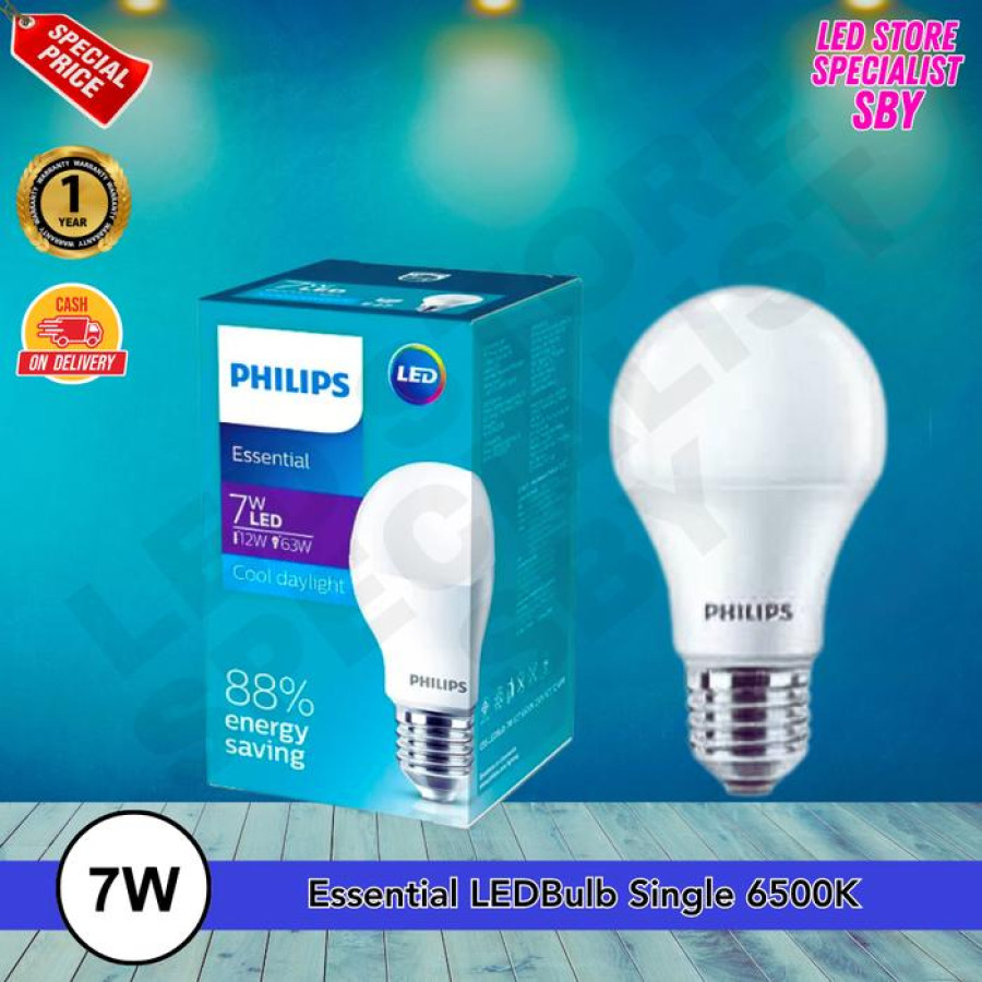 Phillips LED Essential LedBulb Lampu Essled 7