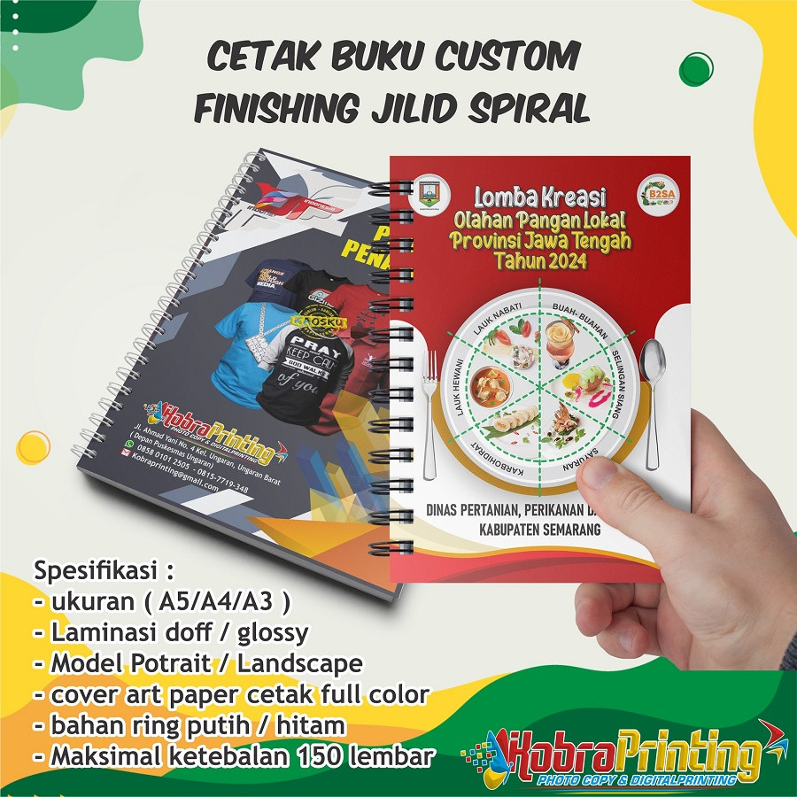 cetak buku profile custom +   jilid ring