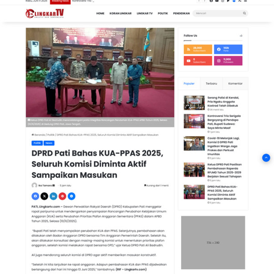 Jasa Publikasi Media Online LingkarTV.com