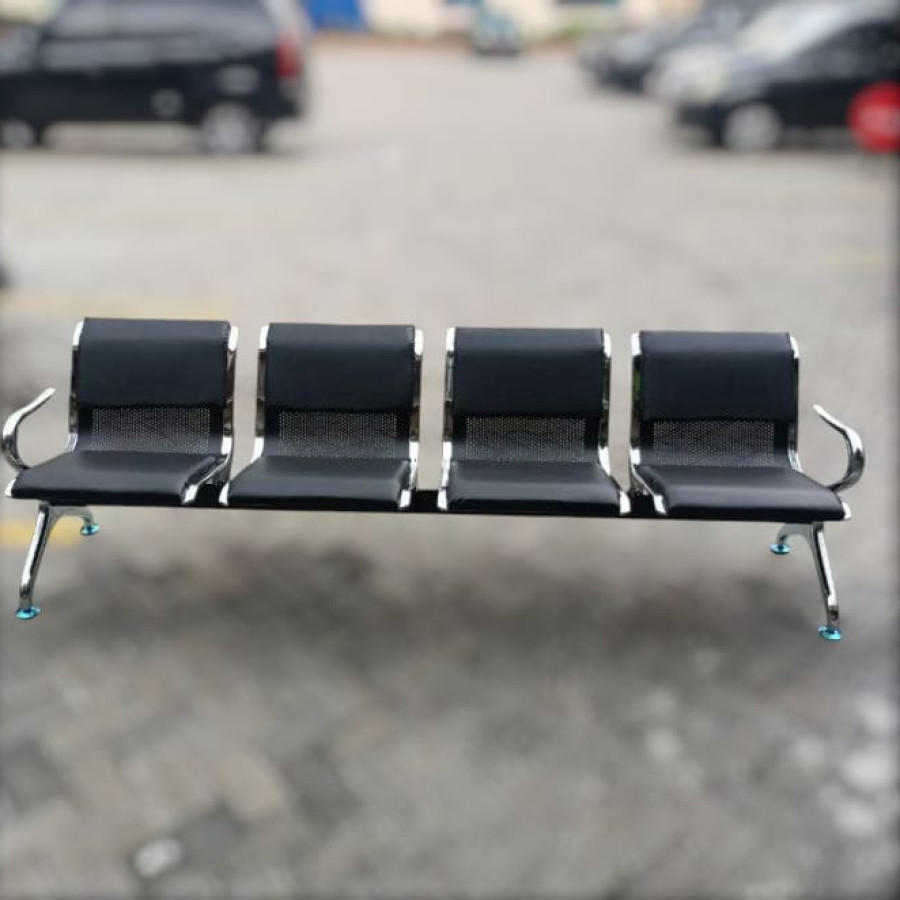 Kursi Tunggu 4 Seater - Hitam