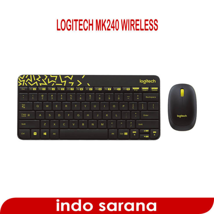 Logitech MK240 Wireless Keyboard Mouse Combo - utama