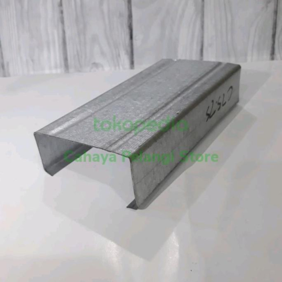 Ideal Baja Ringan C75 0.75 0,75 Kanal C Usuk Rangka Atap Galvalum - depan