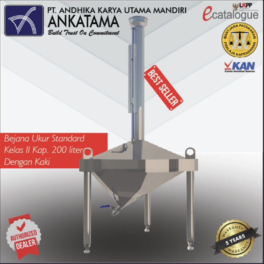 Bejana Ukur Standard Kap. 200 liter Kelas II