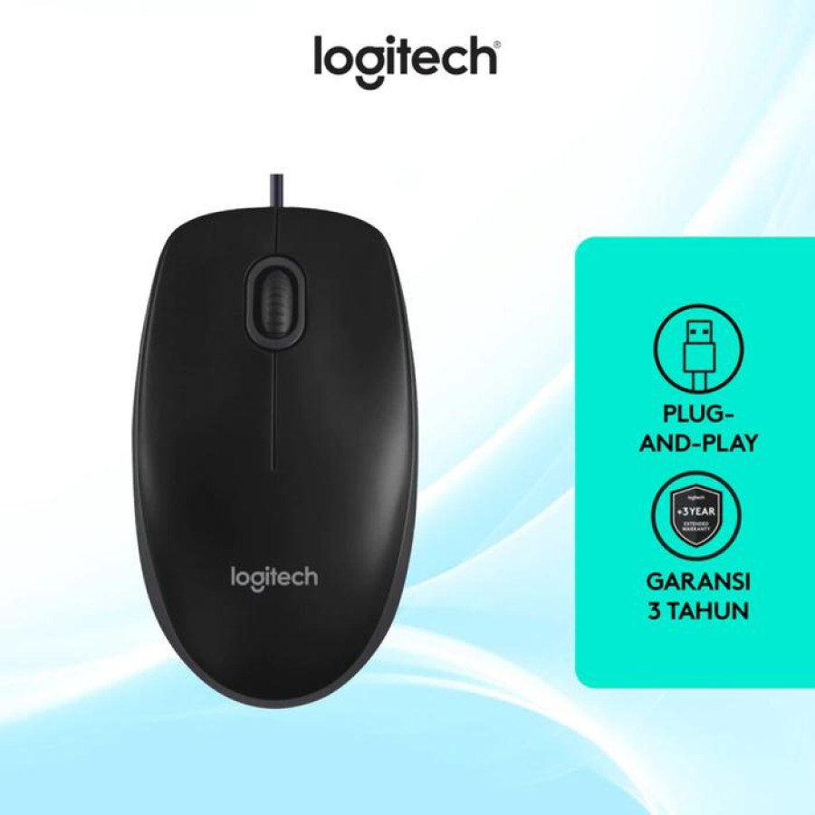 Mouse Logitech B100 (Cable) - utama