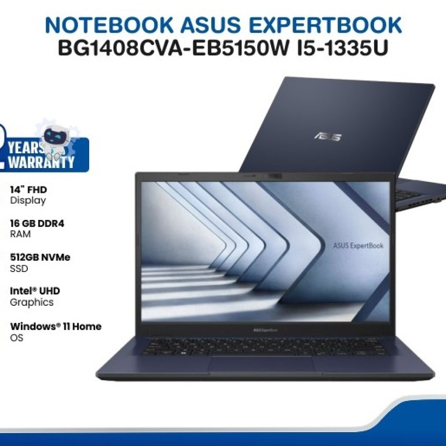 ASUS Expertbook BG1408CVA-EB5150W i5-1335U 16GB 512GB 14.0 FHD Win 11 - utama