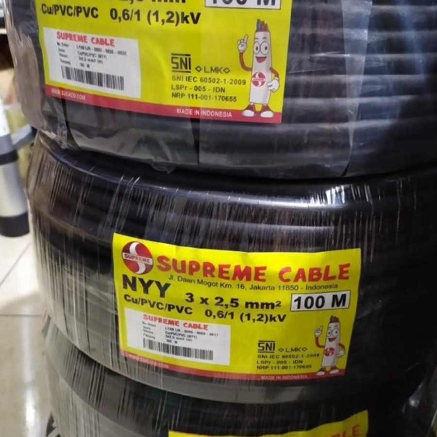 Kabel Listrik Supreme NYY 3x2.5 mm