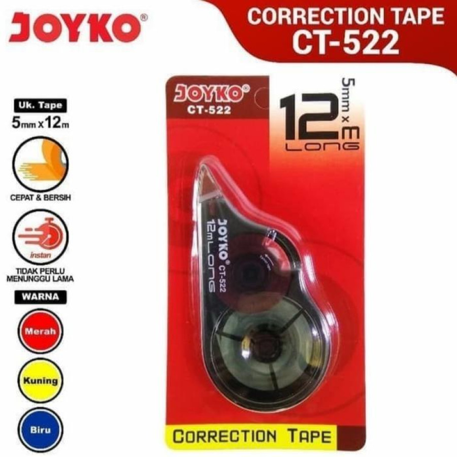 Tip Ex Kertas JOYKO CT-522 Correction Tape - utama