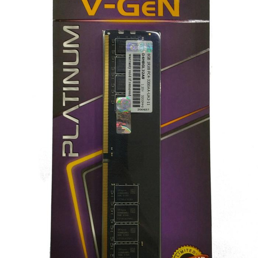 DDR4-8GB PC25600/3200Mhz  V-GeN Platinum Longdimm