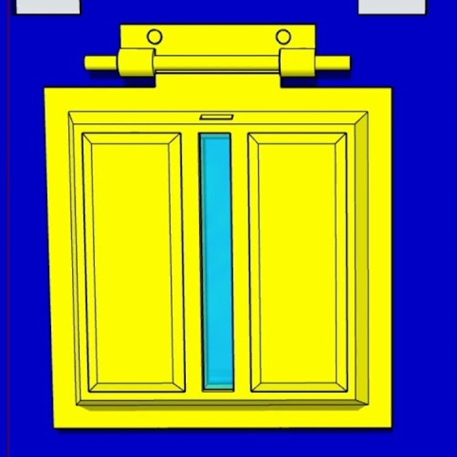 Pintu Engsel B : 1,55 m H : 1,25 m - depan