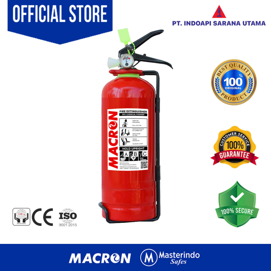 Apar Powder 2 kg / Alat Pemadam Api Macron Dry Chemical Powder 2 kg