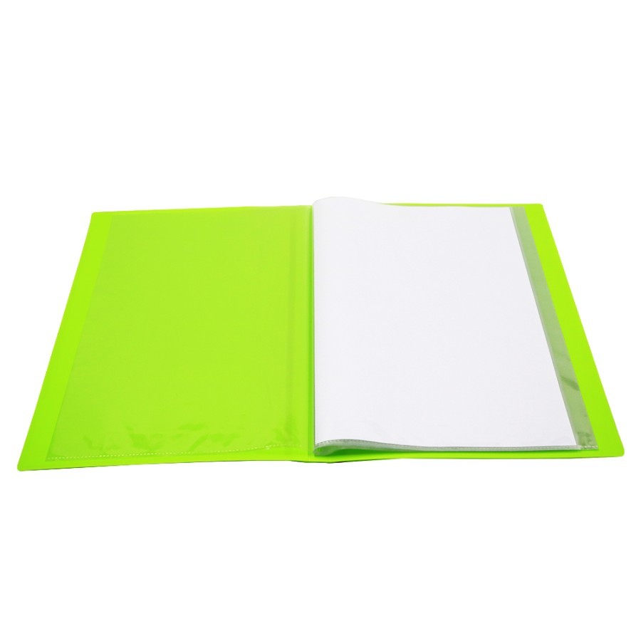 BANTEX Insert Clear Holder / Display Book PP A4 20 pockets - Lime - depan