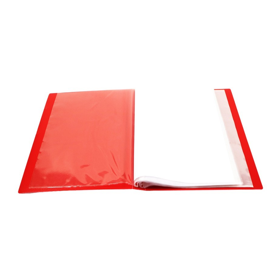 BANTEX Insert Clear Holder / Display Book PP A4 40 pockets - Red - depan