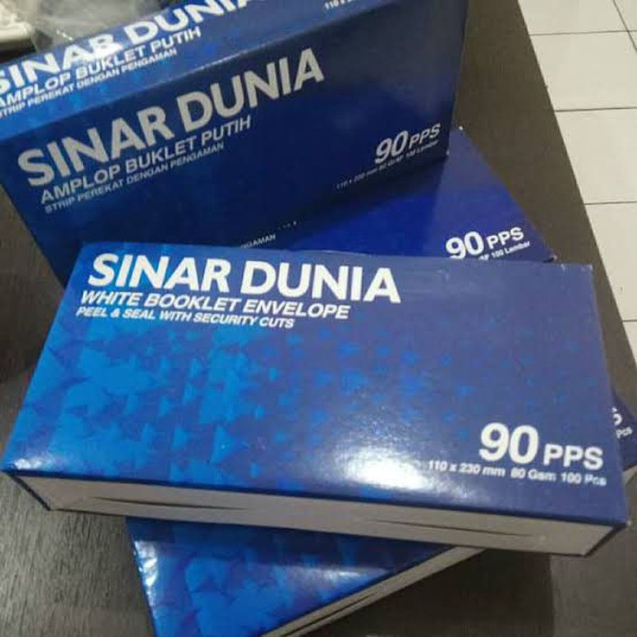 Amplop putih polos uk.110 x 230 mm - SINAR DUNIA