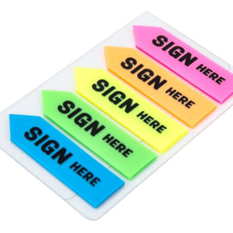 Sticky notes Sign Here BIG