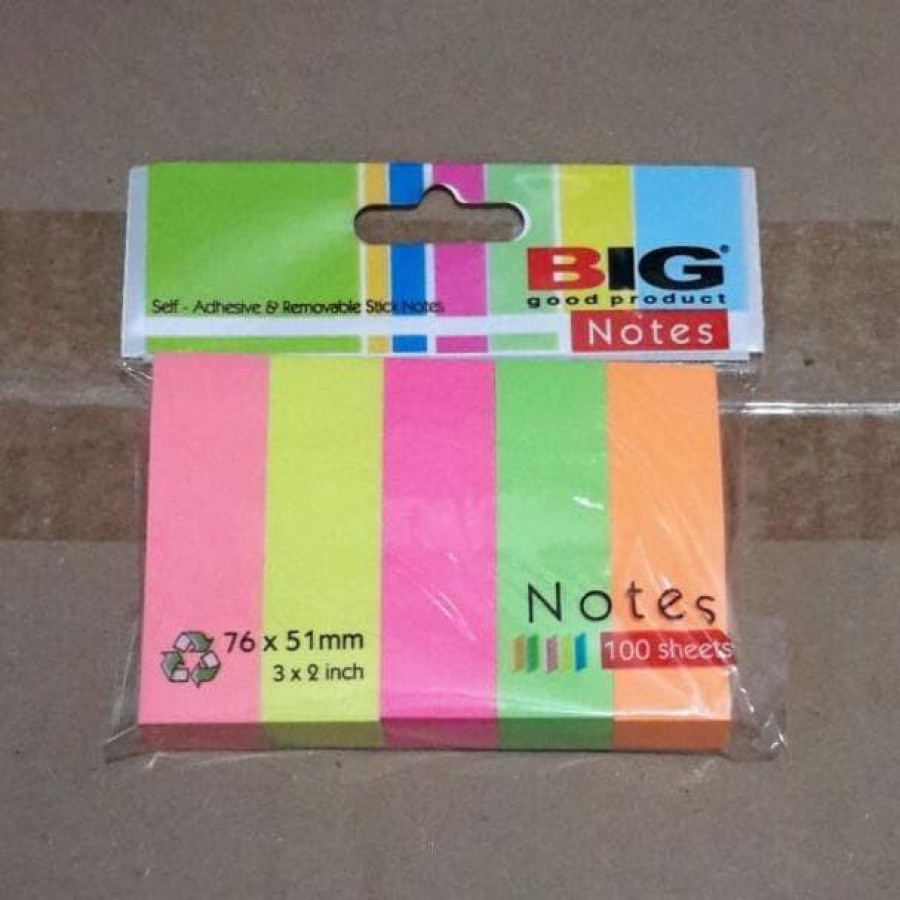 Sticky Notes Stick 5 Warna BIG (Memo Stick) - detail