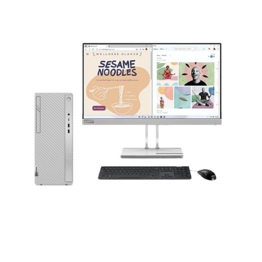 LENOVO PC IC TOWER 6UID I5-14400 8GB/512GB W11+OHS GARANSI 1 TAHUN Monitor 21.5" GREY - utama