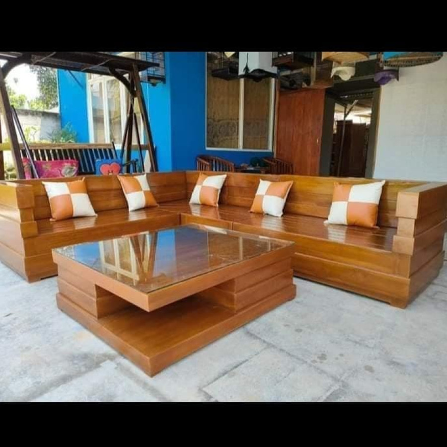 Meja kursi tamu sofa / kayu jati