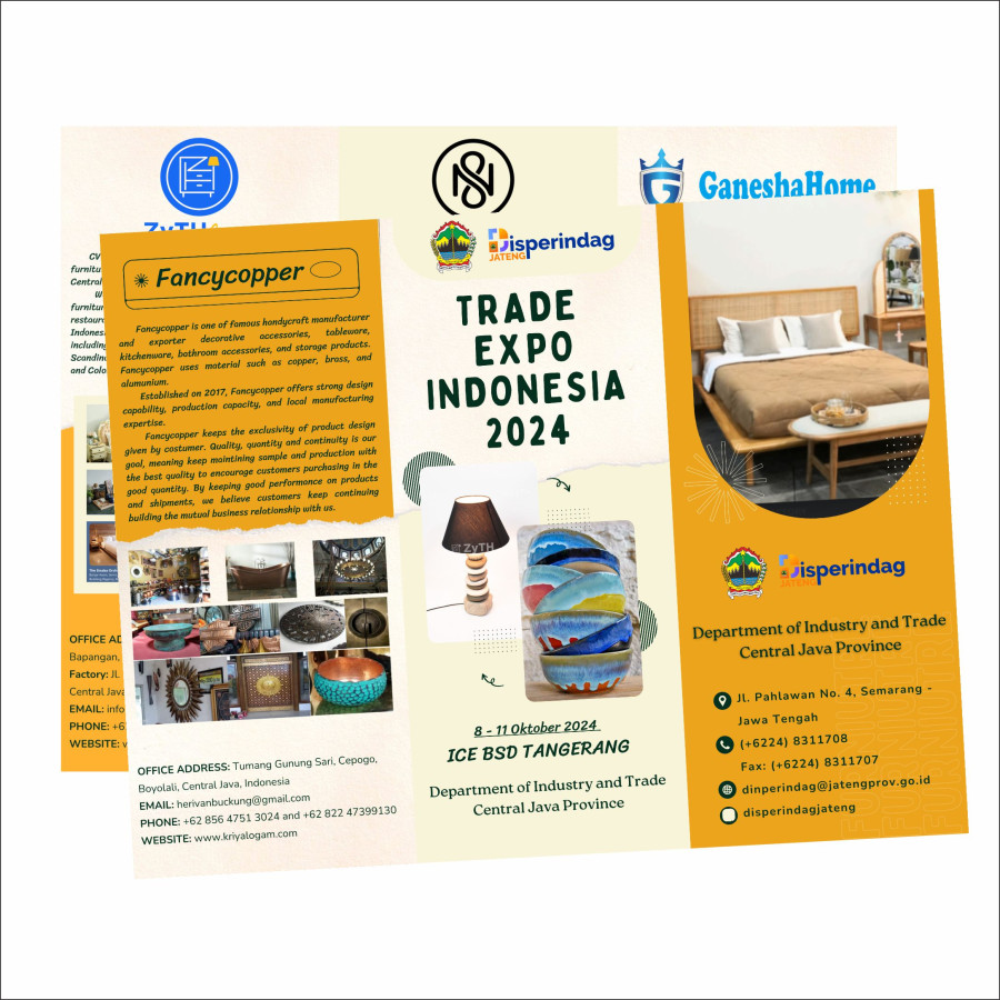 Cetak Leaflet / Brosur Lipat 3 - Folio - depan