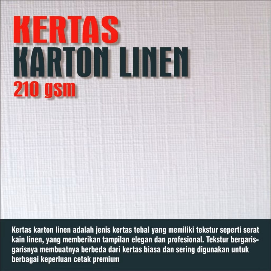 Kertas Linen Canopus 210 Gram ukuran A4 100 lembar - depan