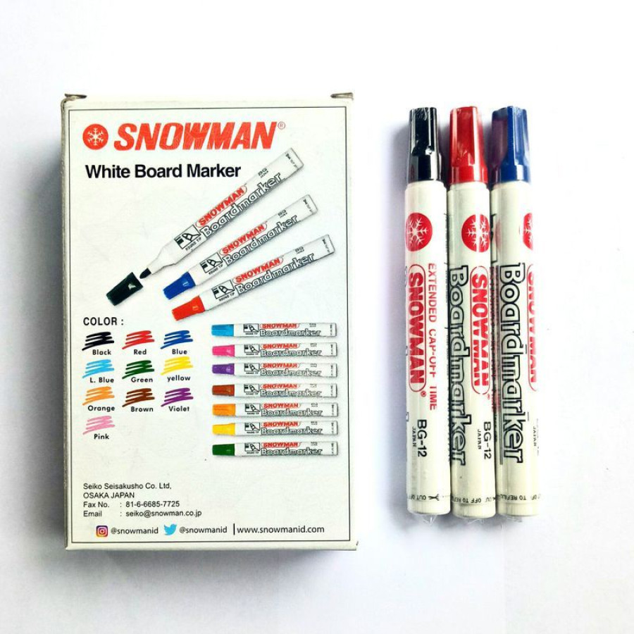 SNOWMAN BG12 SPIDOL PAPAN TULIS