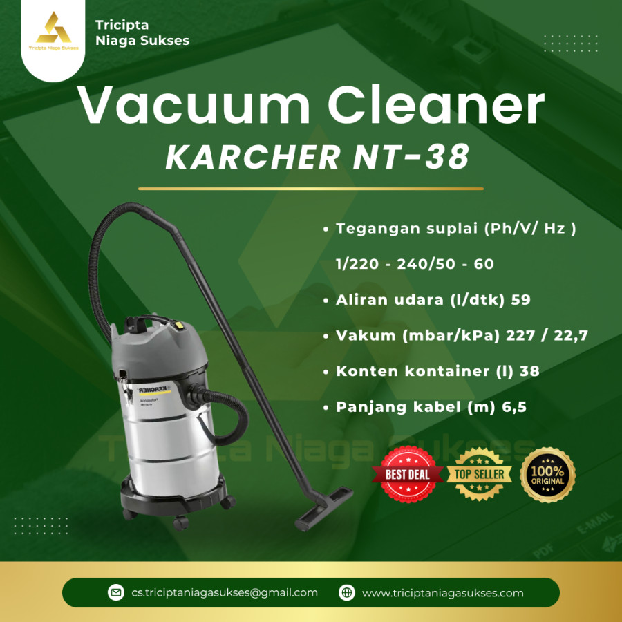 Vaccum Cleaner Kapasitas 38 L 1500W
