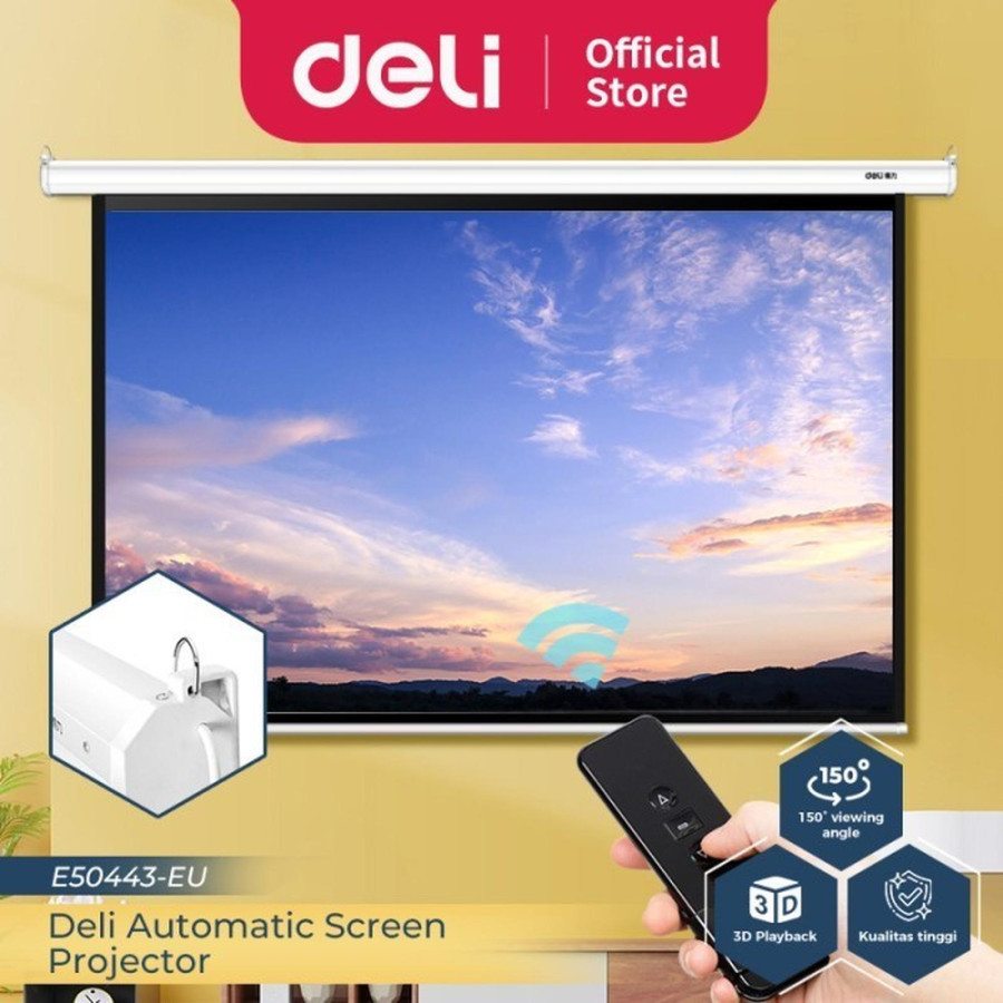 LAYAR PROYEKTOR DELI 120" 16:10