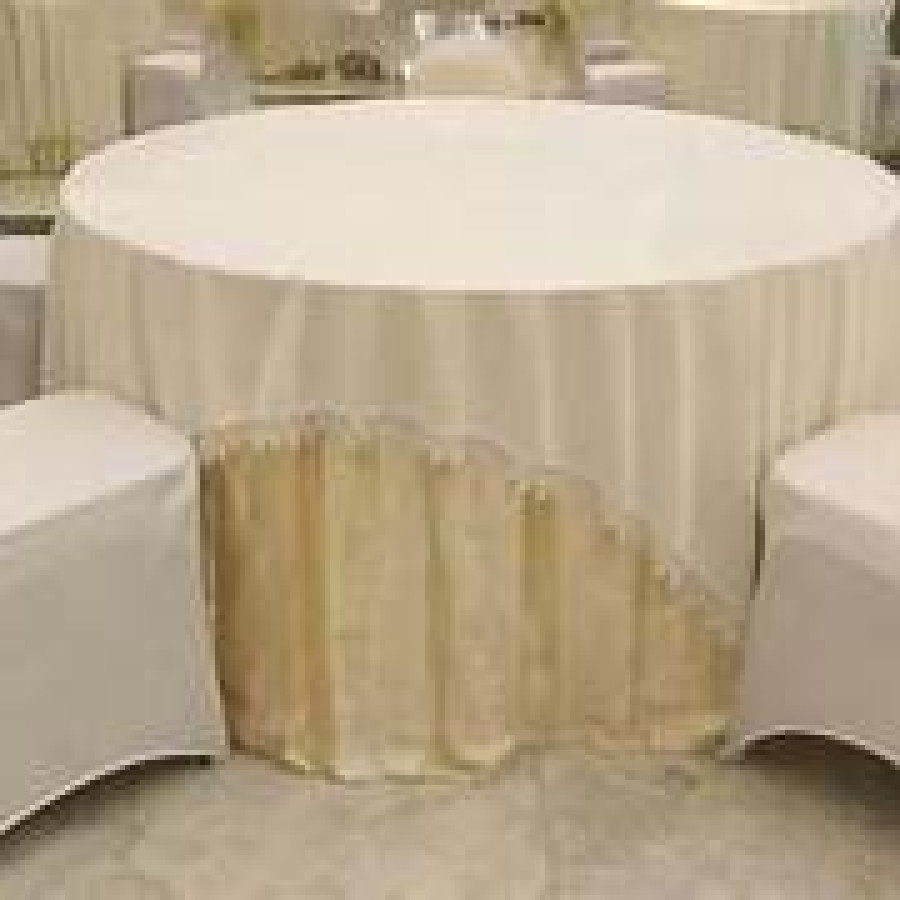 Sewa meja Bundar + Cover