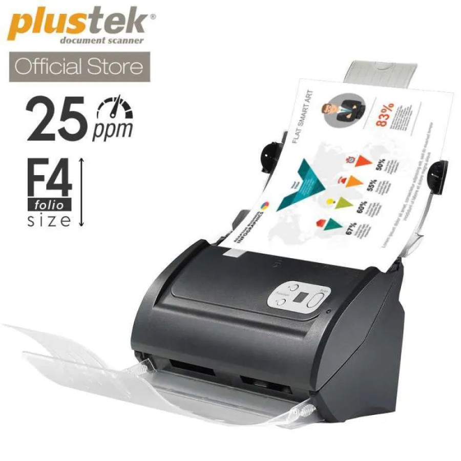 SCANNER PLUSTEK SmartOffice PS388U Folio/F4 30 ppm ADF