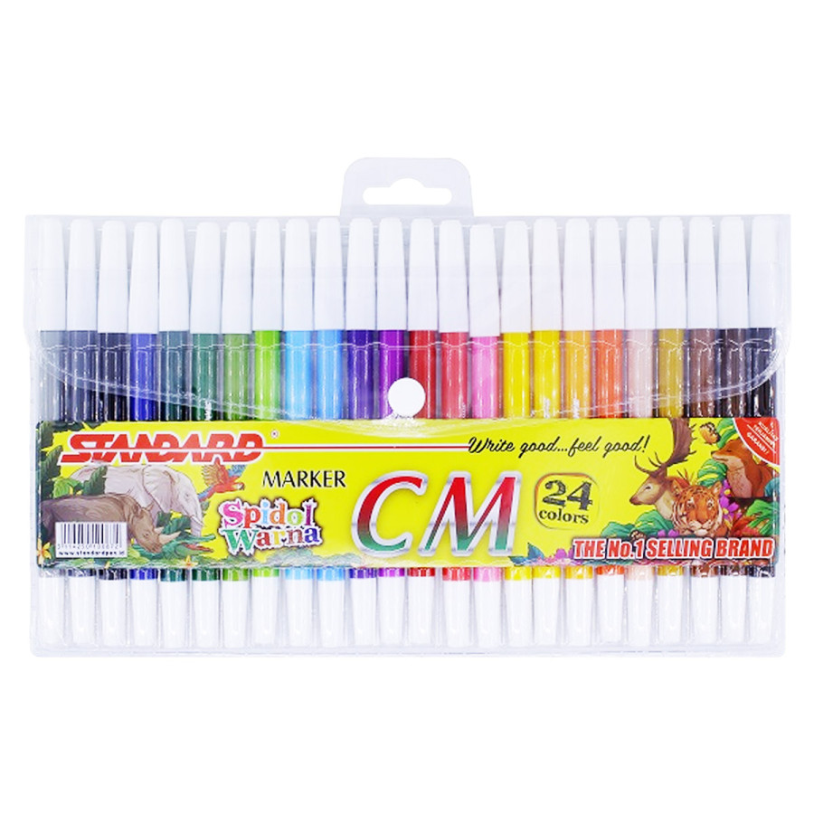 Spidol Warna Warni Alat Melukis STANDARD CM-2 Isi 24 Warna - utama