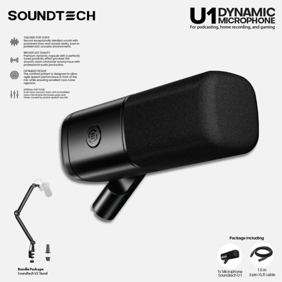 SOUNDTECH U1 Microphone Supercardioid - utama