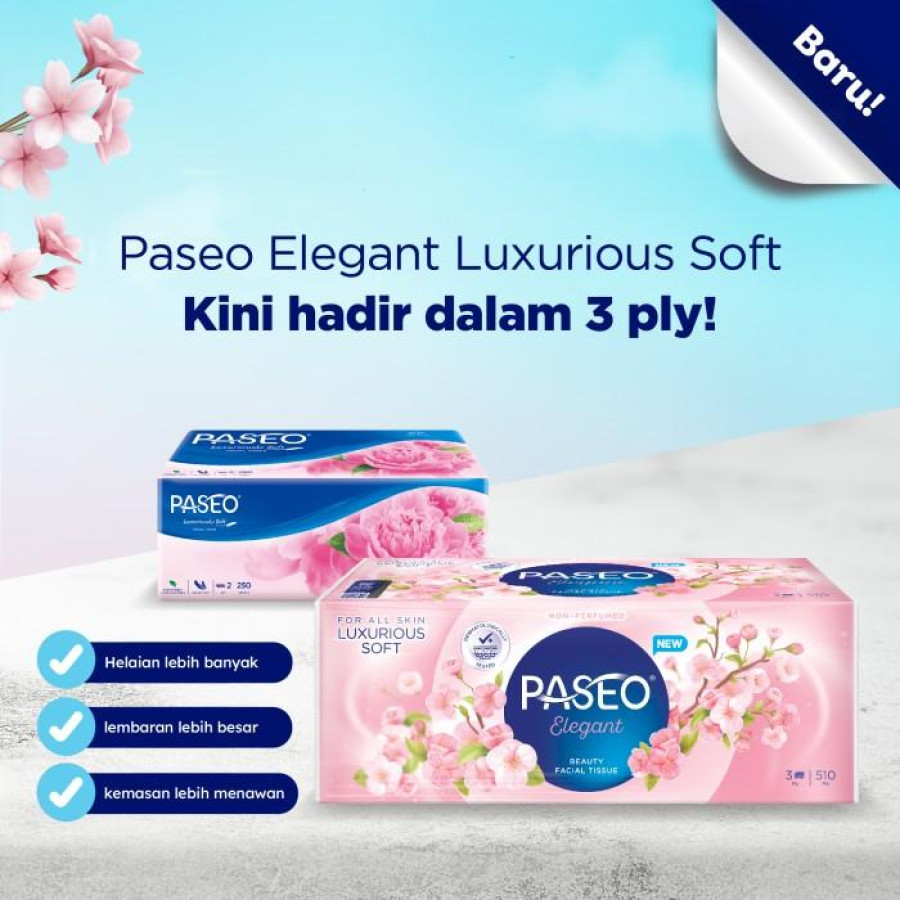 Paseo Tissue Elegant Facial Soft Pack 510 ply - 170 Sheets x 1 Pack