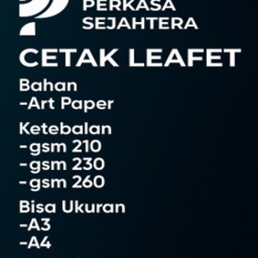 LEAFLET A4 CUSTOM ART PAPER 260