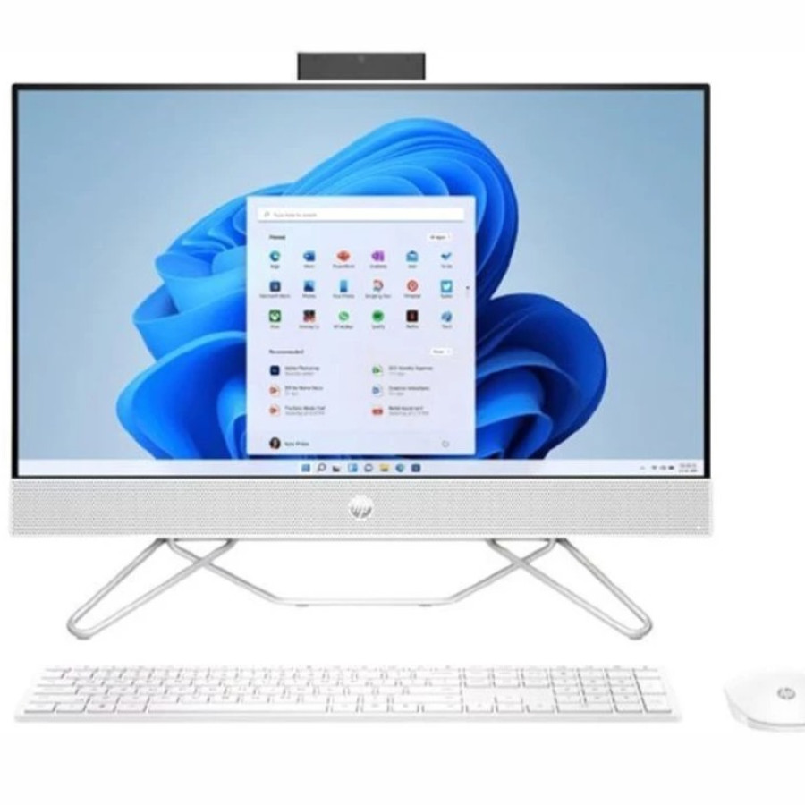 HP AIO PC 24-CB1999 White Core i5 1235U Octacore Win11 OHS (23.8" FHD IPS/UMA/1TB SSD/16GB) - utama