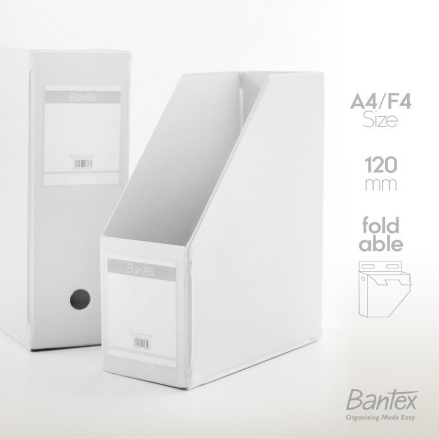 Rak Majalah Jumbo Bantex Magazine File Ukuran Folio, Kapasitas 12cm - samping