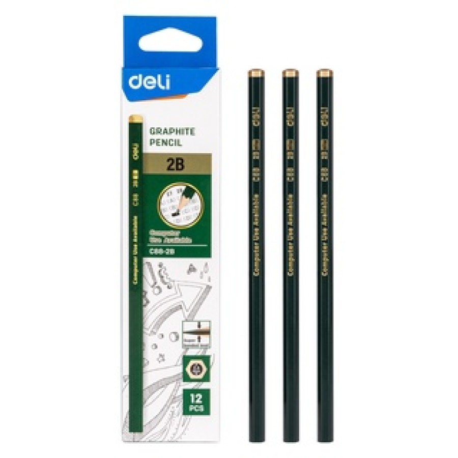 DELI PENSIL KAYU 2B EC88
