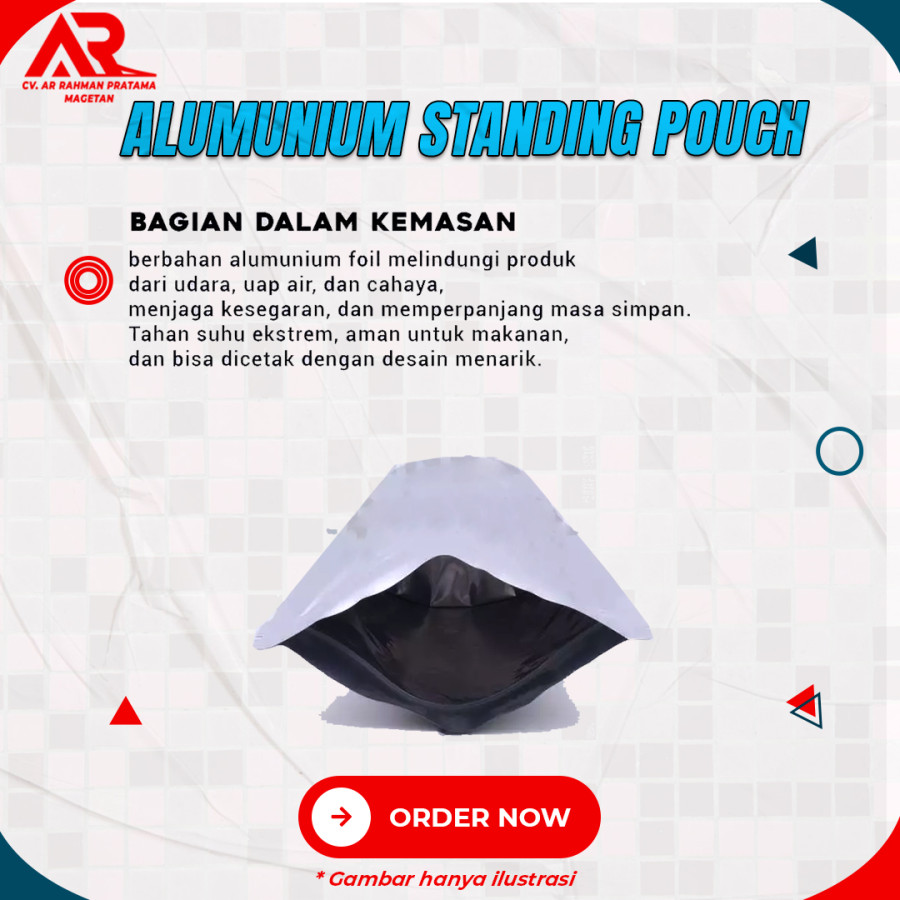 Alumunium Standing Pouch 500 Gram - depan