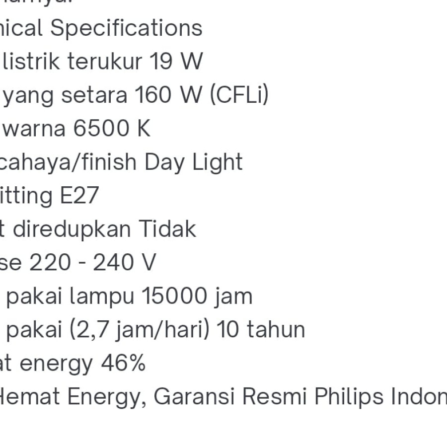 Lampu LED 19 Watt merk Phillips - detail
