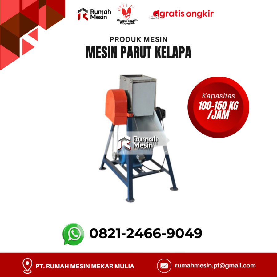 MESIN PARUT KELAPA KAPASITAS 100-150KG/JAM