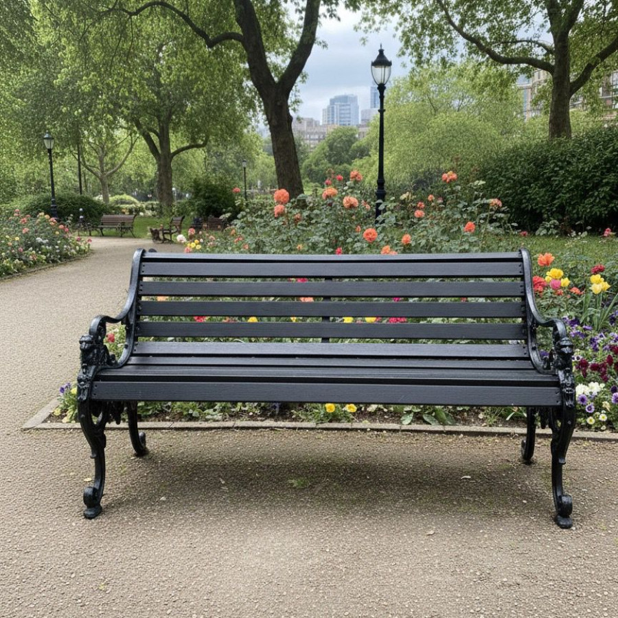 Kursi Taman Outdoor Full Besi HR120 - depan