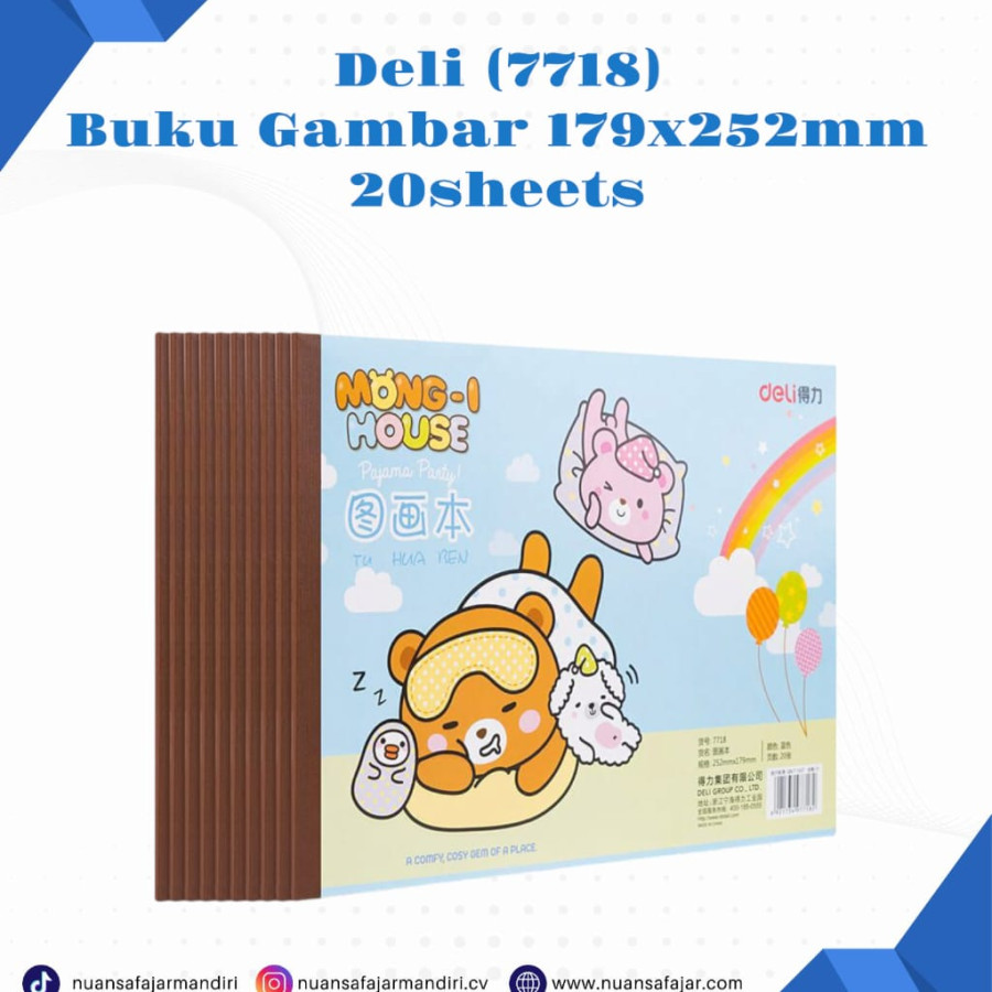 DELI BUKU GAMBAR 179x252MM 20SHEETS (7718)
